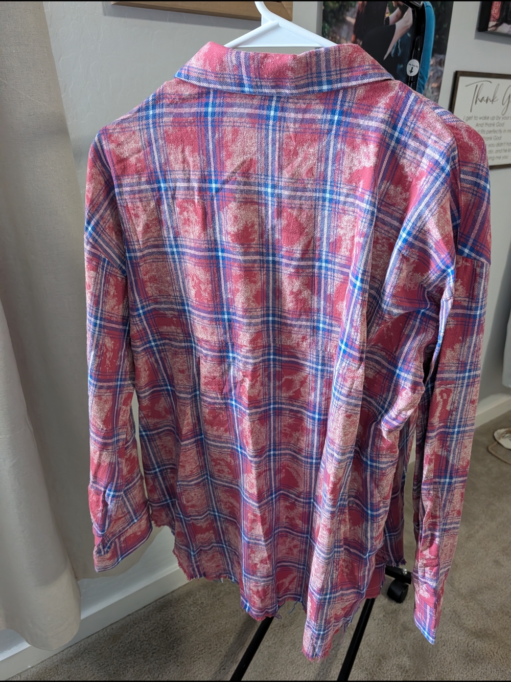 Red/pink Plaid Button-Up Shirt - Picture 2 of 2